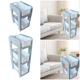 Rolling Storage Organizer Rolling Utility Cart for Farmhouse Household Hotel 2 Tiers