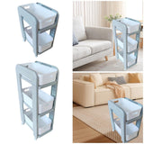 Rolling Storage Organizer Rolling Utility Cart for Farmhouse Household Hotel 2 Tiers