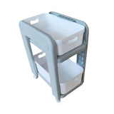 Rolling Storage Organizer Rolling Utility Cart for Farmhouse Household Hotel 2 Tiers
