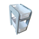 Rolling Storage Organizer Rolling Utility Cart for Farmhouse Household Hotel 2 Tiers