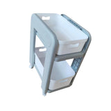 Rolling Storage Organizer Rolling Utility Cart for Farmhouse Household Hotel 2 Tiers
