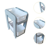 Rolling Storage Organizer Rolling Utility Cart for Farmhouse Household Hotel 2 Tiers