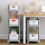 Rolling Storage Organizer Rolling Utility Cart for Farmhouse Household Hotel 2 Tiers