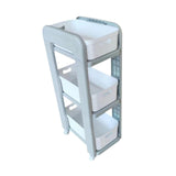 Rolling Storage Organizer Rolling Utility Cart for Farmhouse Household Hotel 3 Tiers