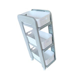 Rolling Storage Organizer Rolling Utility Cart for Farmhouse Household Hotel 3 Tiers