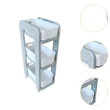 Rolling Storage Organizer Rolling Utility Cart for Farmhouse Household Hotel 3 Tiers