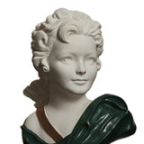 Nordic Art Statue Decorative Desktop Ornament for Fireplace Entrance Terrace Small Green Clothes