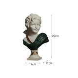 Nordic Art Statue Decorative Desktop Ornament for Fireplace Entrance Terrace Small Green Clothes
