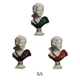 Nordic Art Statue Decorative Desktop Ornament for Fireplace Entrance Terrace Small Green Clothes