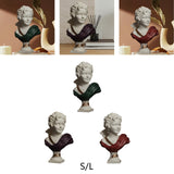 Nordic Art Statue Decorative Desktop Ornament for Fireplace Entrance Terrace Small Green Clothes
