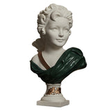 Nordic Art Statue Decorative Desktop Ornament for Fireplace Entrance Terrace Small Green Clothes