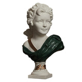 Nordic Art Statue Decorative Desktop Ornament for Fireplace Entrance Terrace Small Green Clothes