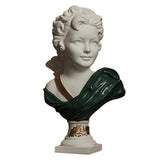 Nordic Art Statue Decorative Desktop Ornament for Fireplace Entrance Terrace Small Green Clothes