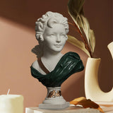 Nordic Art Statue Decorative Desktop Ornament for Fireplace Entrance Terrace Small Green Clothes
