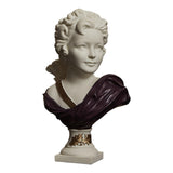 Nordic Art Statue Decorative Desktop Ornament for Fireplace Entrance Terrace Small Purple Clothes