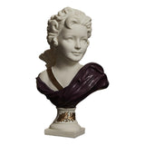 Nordic Art Statue Decorative Desktop Ornament for Fireplace Entrance Terrace Small Purple Clothes