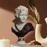 Nordic Art Statue Decorative Desktop Ornament for Fireplace Entrance Terrace Small Purple Clothes