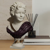 Nordic Art Statue Decorative Desktop Ornament for Fireplace Entrance Terrace Small Purple Clothes
