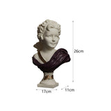 Nordic Art Statue Decorative Desktop Ornament for Fireplace Entrance Terrace Small Purple Clothes