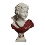 Nordic Art Statue Decorative Desktop Ornament for Fireplace Entrance Terrace Small Red Clothes