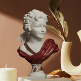Nordic Art Statue Decorative Desktop Ornament for Fireplace Entrance Terrace Small Red Clothes