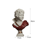 Nordic Art Statue Decorative Desktop Ornament for Fireplace Entrance Terrace Small Red Clothes