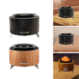 Flame Humidifier Fire Humidifier Yoga Dining Room SPA Essential Oil Diffuser Black