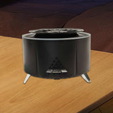 Flame Humidifier Fire Humidifier Yoga Dining Room SPA Essential Oil Diffuser Black