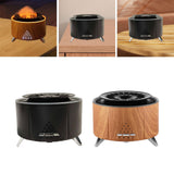 Flame Humidifier Fire Humidifier Yoga Dining Room SPA Essential Oil Diffuser Black