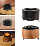 Flame Humidifier Fire Humidifier Yoga Dining Room SPA Essential Oil Diffuser Black