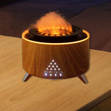 Flame Humidifier Fire Humidifier Yoga Dining Room SPA Essential Oil Diffuser Wood