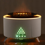 Flame Humidifier Birthday Office Farmhouse Desk Aroma Essential Oil Diffuser White