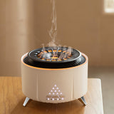 Flame Humidifier Birthday Office Farmhouse Desk Aroma Essential Oil Diffuser White