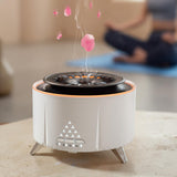 Flame Humidifier Birthday Office Farmhouse Desk Aroma Essential Oil Diffuser White
