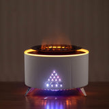 Flame Humidifier Birthday Office Farmhouse Desk Aroma Essential Oil Diffuser White