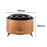Flame Humidifier Birthday Office Farmhouse Desk Aroma Essential Oil Diffuser Wood