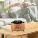 Flame Humidifier Birthday Office Farmhouse Desk Aroma Essential Oil Diffuser Wood