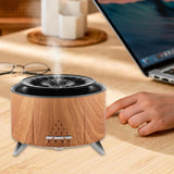 Flame Humidifier Birthday Office Farmhouse Desk Aroma Essential Oil Diffuser Wood