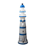 Lighthouse Statue Birthday Gift Wood Figurine for Housewarming Indoor Hotels Blue