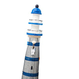 Lighthouse Statue Birthday Gift Wood Figurine for Housewarming Indoor Hotels Blue