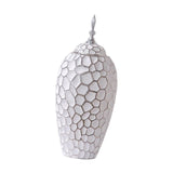 Porcelain Ginger Jar with Lid Ceramic Vase for Storage Tank Livingroom Party L Silver