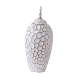 Porcelain Ginger Jar with Lid Ceramic Vase for Storage Tank Livingroom Party L Silver