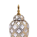 Ginger Jar Fashion Handmade Holder Home Decor for Collectible Desktop Garden White Medium