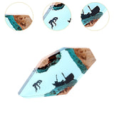 Clear Resin Bedside Night Light Wood Base for Housewarming Bedroom Yoga Room 8inch