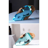 Clear Resin Bedside Night Light Wood Base for Housewarming Bedroom Yoga Room 8inch