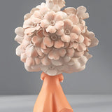 Flower Girl Statue Ideal Gift Table Decoration for Cabinet Desktop Fireplace Orange
