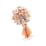 Flower Girl Statue Ideal Gift Table Decoration for Cabinet Desktop Fireplace Orange