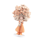 Flower Girl Statue Ideal Gift Table Decoration for Cabinet Desktop Fireplace Orange