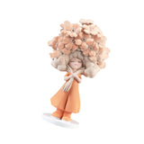 Flower Girl Statue Ideal Gift Table Decoration for Cabinet Desktop Fireplace Orange