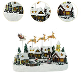 Maxbell Lighted Xmas Snow Village House Party Musical Art Collectable Building